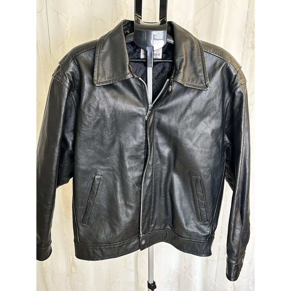 Vintage 90s Pepsi Nothing Else Is A Pepsi Genuine Leather Bomber Jacket Size M